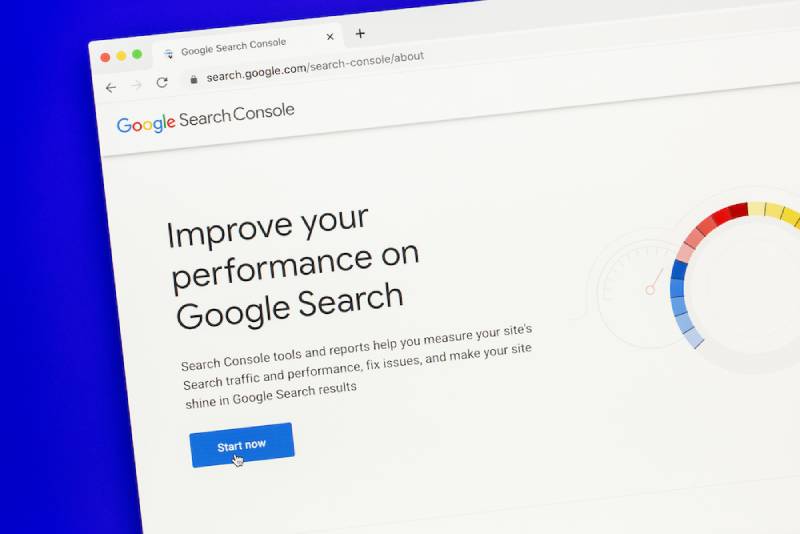 start screen google search console