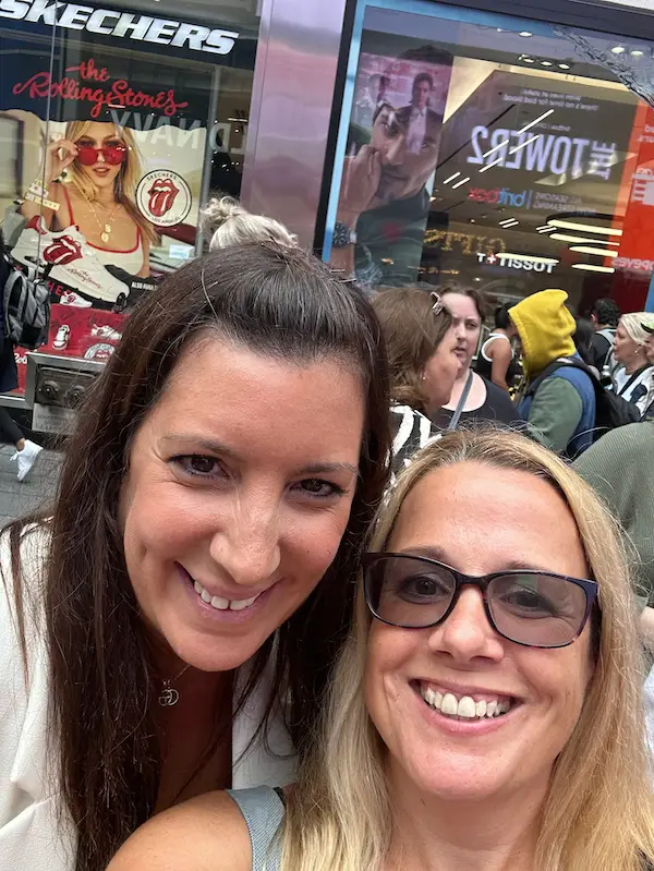 Lisa Johnson and Claire Taylor in New York